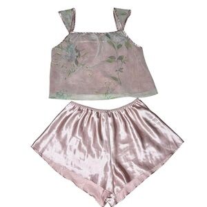 90’s Valerie Stevens 2 Piece Floral Monet Pajama Set